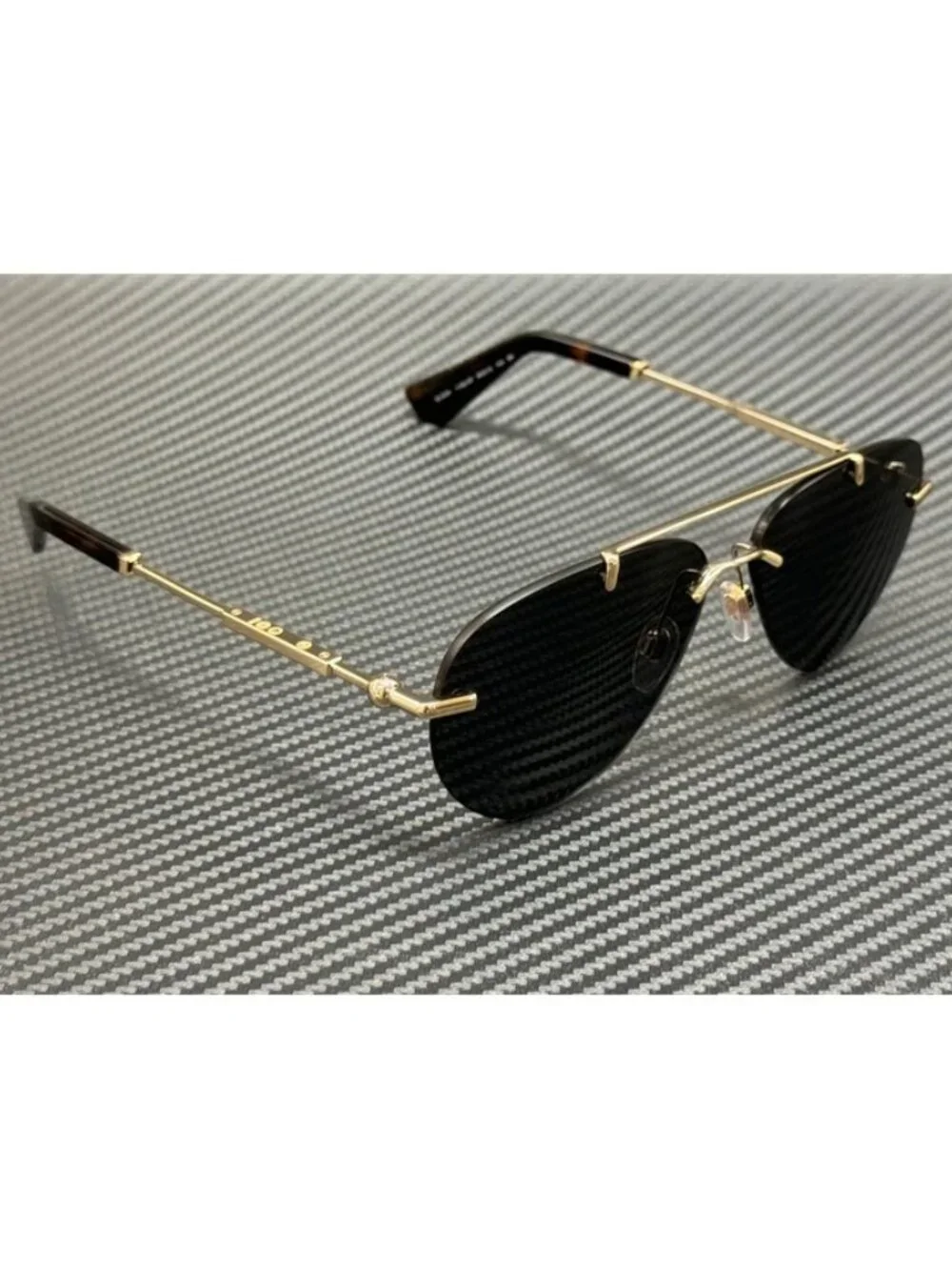 New Burberry Men Gold Sunglasses 60-13-140